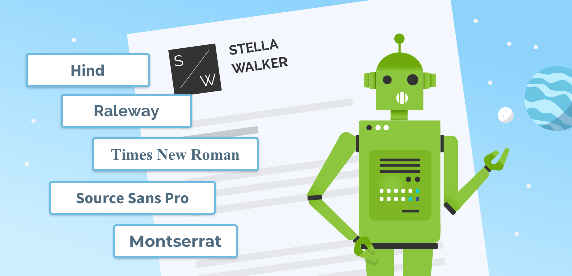 best font for cover letter