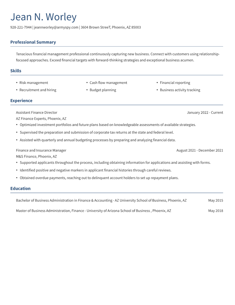 ATS Resume Example