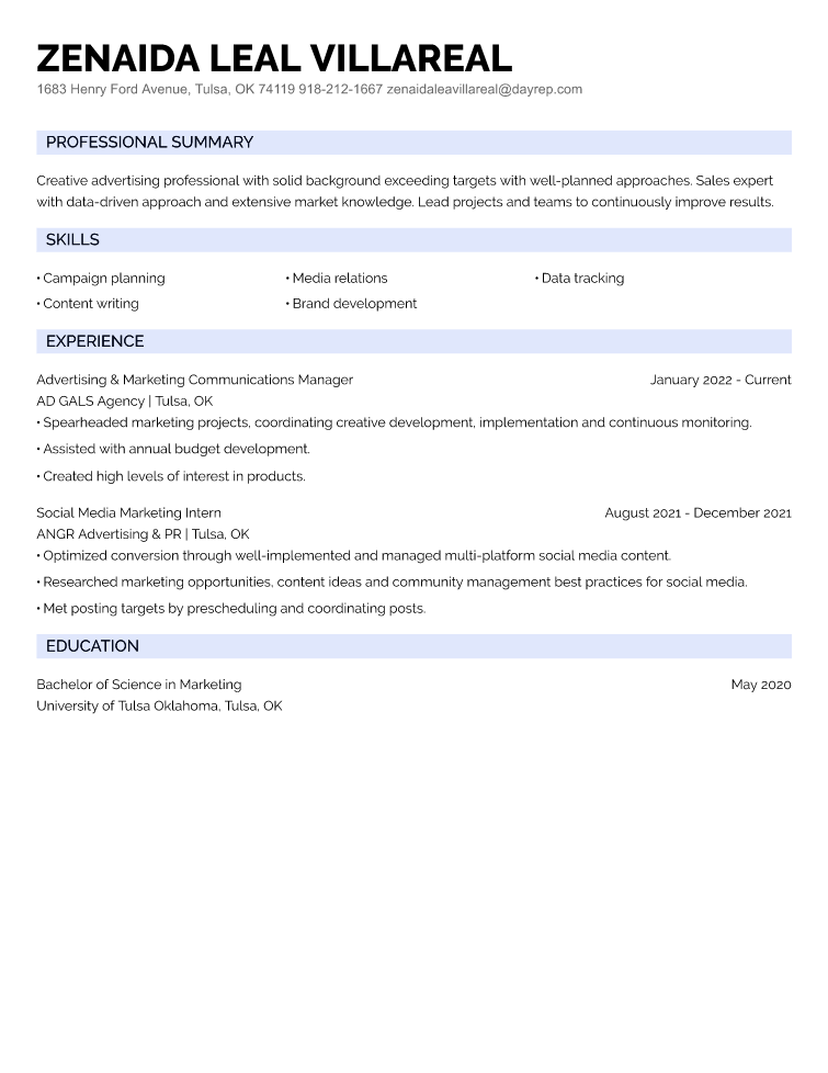 combination resume define