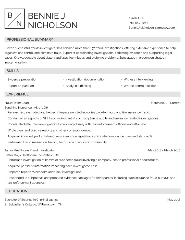 General Resume Example