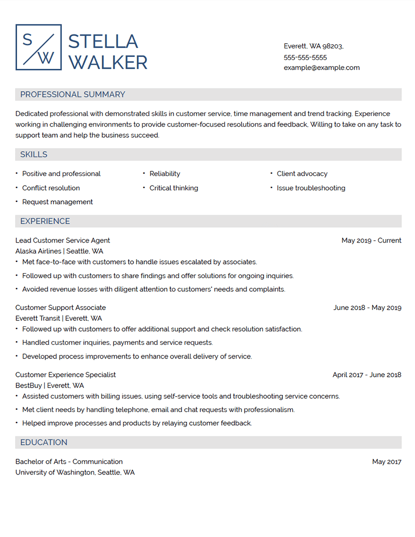Ensign Resume Template