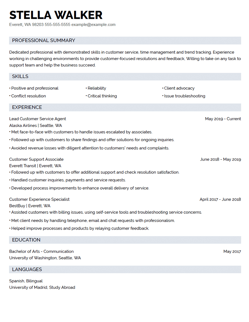 Stalwart Resume Template