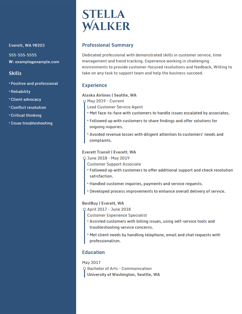Voyager Resume Template