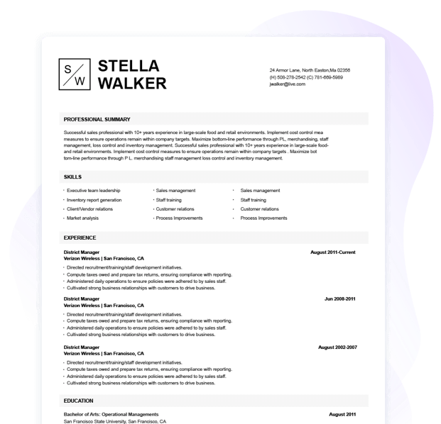Create a custom resume and cover letter in minutes
