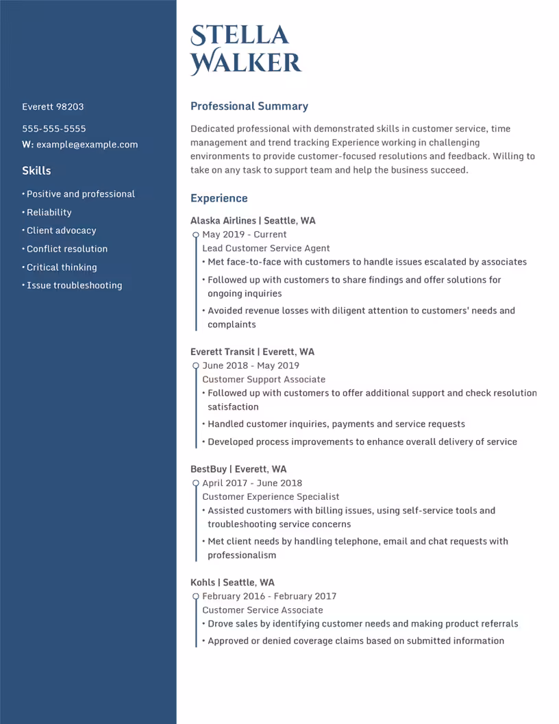 Resume template Voyager